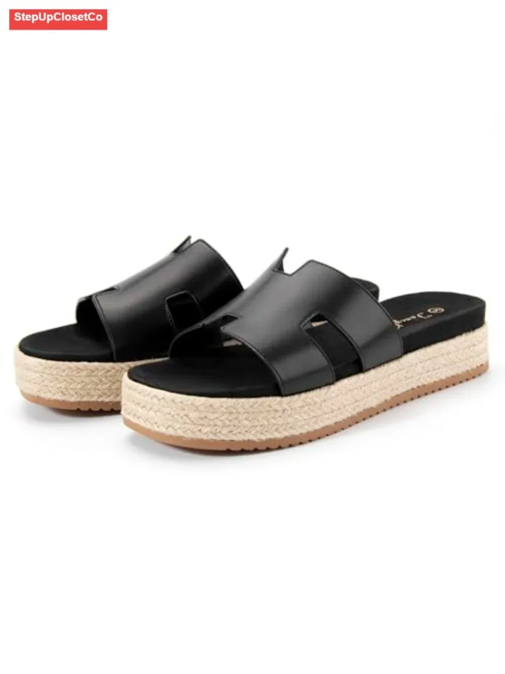 Platform Wedge H-Band Espadrilles Sandals Slip On Flatform Open Toe Summer